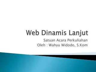 web dinamis lanjut