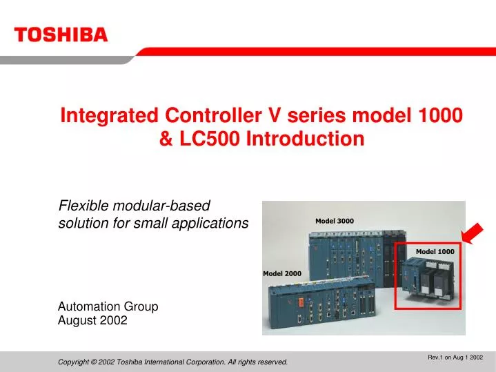 integrated controller v series model 1000 lc500 introduction
