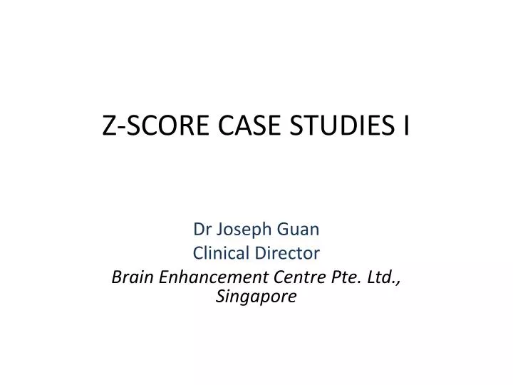 z score case studies i