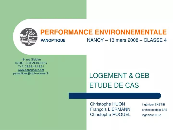 performance environnementale panoptique nancy 13 mars 2008 classe 4
