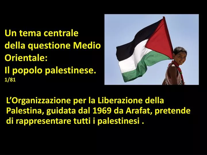 un tema centrale della questione medio orientale il popolo palestinese 1 81