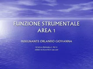 funzione strumentale area 1