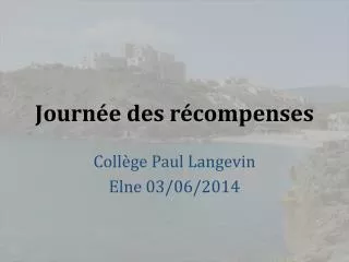 journ e des r compenses