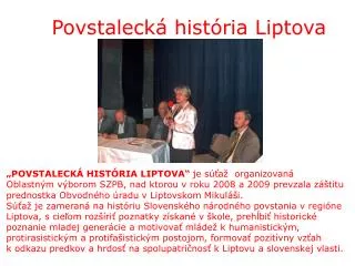 povstaleck hist ria liptova