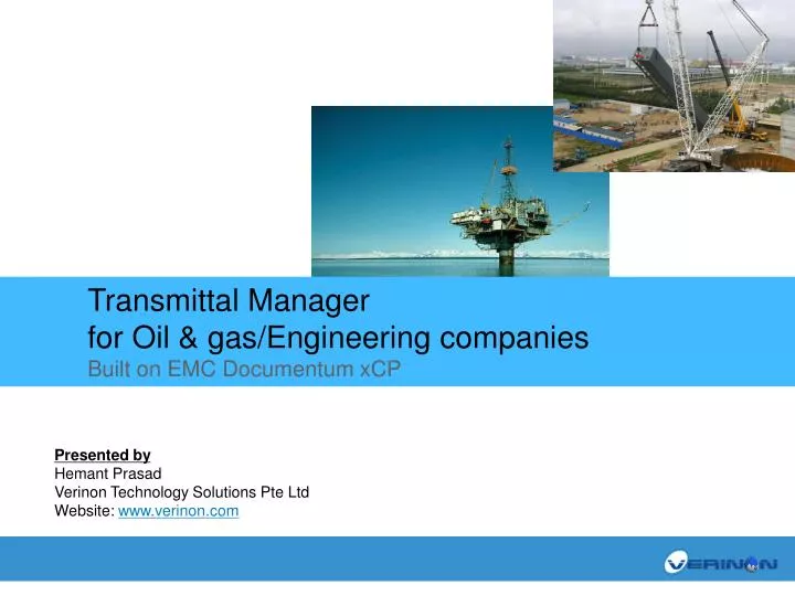 transmittal manager for oil gas engineering companies built on emc documentum xcp