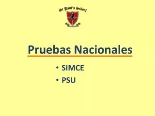 pruebas nacionales