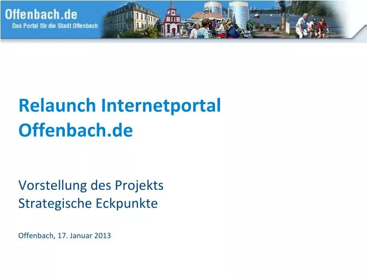 vorstellung des projekts strategische eckpunkte offenbach 17 januar 2013