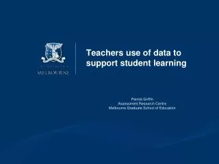 Teachers use of data to support student learning