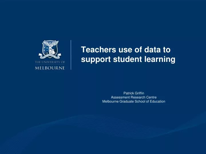 teachers use of data to support student learning