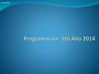 programaci n 5to a o 2014