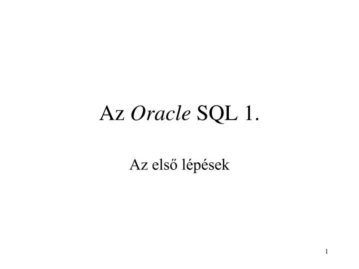 az oracle sql 1