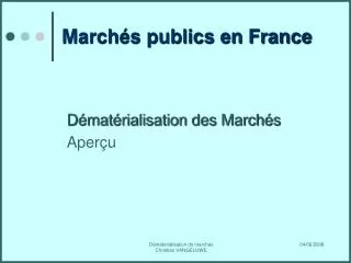 march s publics en france