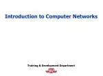 Introduction to Computer Networks - slide 1