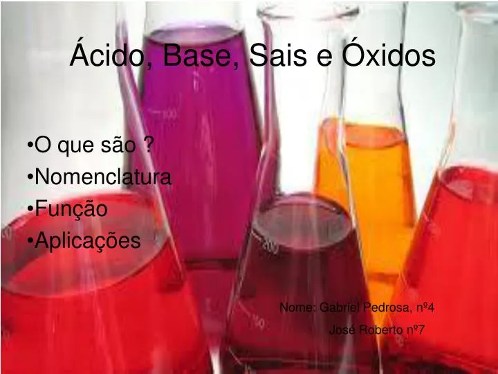 cido base sais e xidos