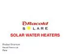 SOLAR WATER HEATERS - slide 1
