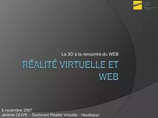 la 3d la rencontre du web