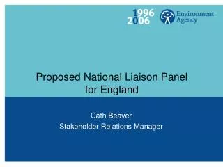 Proposed National Liaison Panel for England