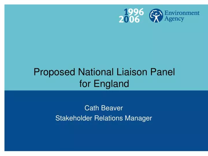 proposed national liaison panel for england