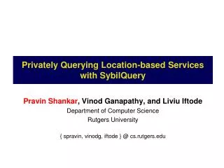 Privately Querying Location-based Services with SybilQuery