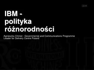 ibm polityka r norodno ci