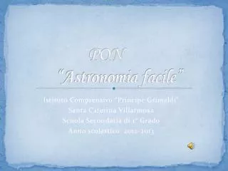 pon astronomia facile