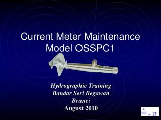 Current Meter Maintenance Model OSSPC1