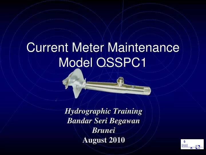 current meter maintenance model osspc1