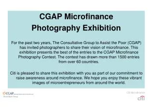 CGAP Microfinance Photography Exhibition