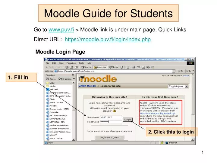 moodle guide for students