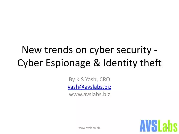 new trends on cyber security cyber espionage identity theft