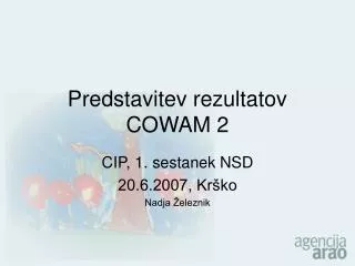 predstavitev rezultatov cowam 2