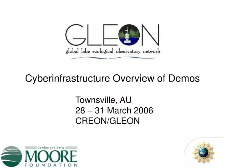cyberinfrastructure overview of demos