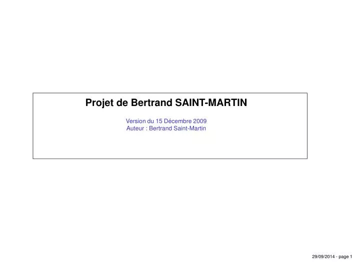 projet de bertrand saint martin version du 15 d cembre 2009 auteur bertrand saint martin