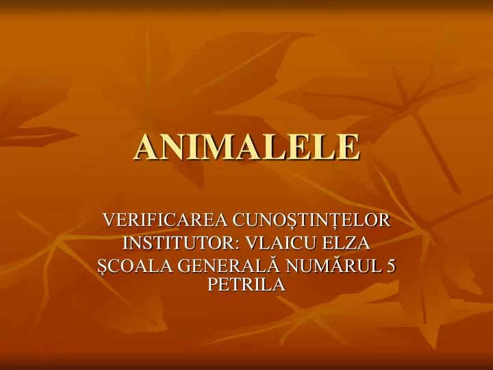 animalele