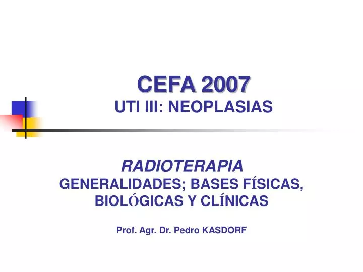 cefa 2007 uti iii neoplasias