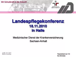 Landespflegekonferenz 18.11.2010 in Halle