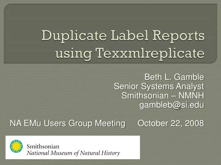 duplicate label reports using texxmlreplicate