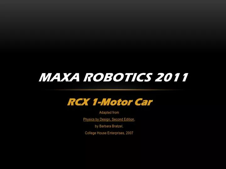 maxa robotics 2011