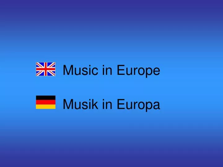 music in europe