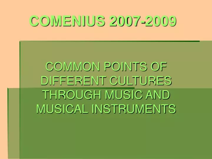 comenius 2007 2009