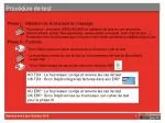 Procédure de test - slide 1