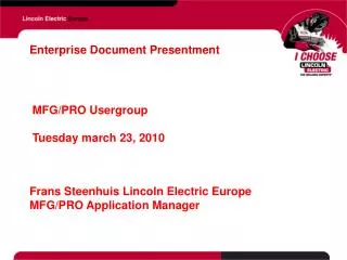 Enterprise Document Presentment