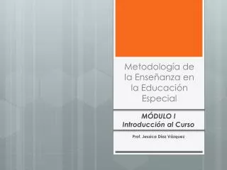 metodolog a de la ense anza en la educaci n especial