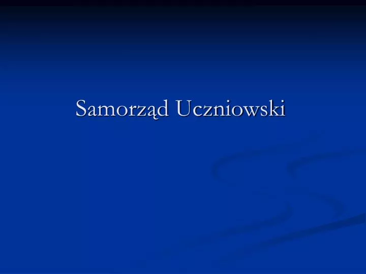 samorz d uczniowski