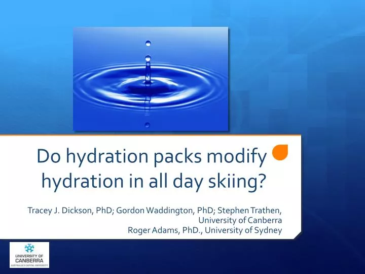 do hydration packs modify hydration in all day skiing