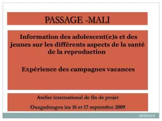 passage mali
