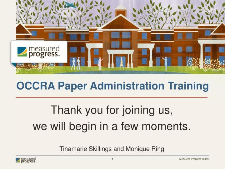 occra paper administration training
