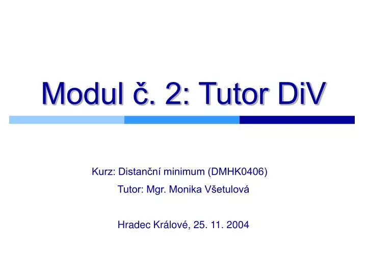 modul 2 tutor div