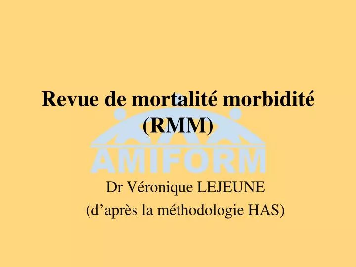 revue de mortalit morbidit rmm