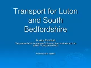 Transport for Luton and South Bedfordshire